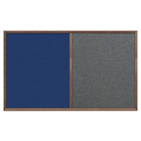 United Visual Products Slim Style Indoor Enclosed Corkboard, 18 UV501SC-WHITE-DRKSPR
